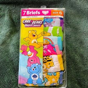 NWT - Care Bears Girls Underwear Briefs, Size 6, "Unlock the Magic"